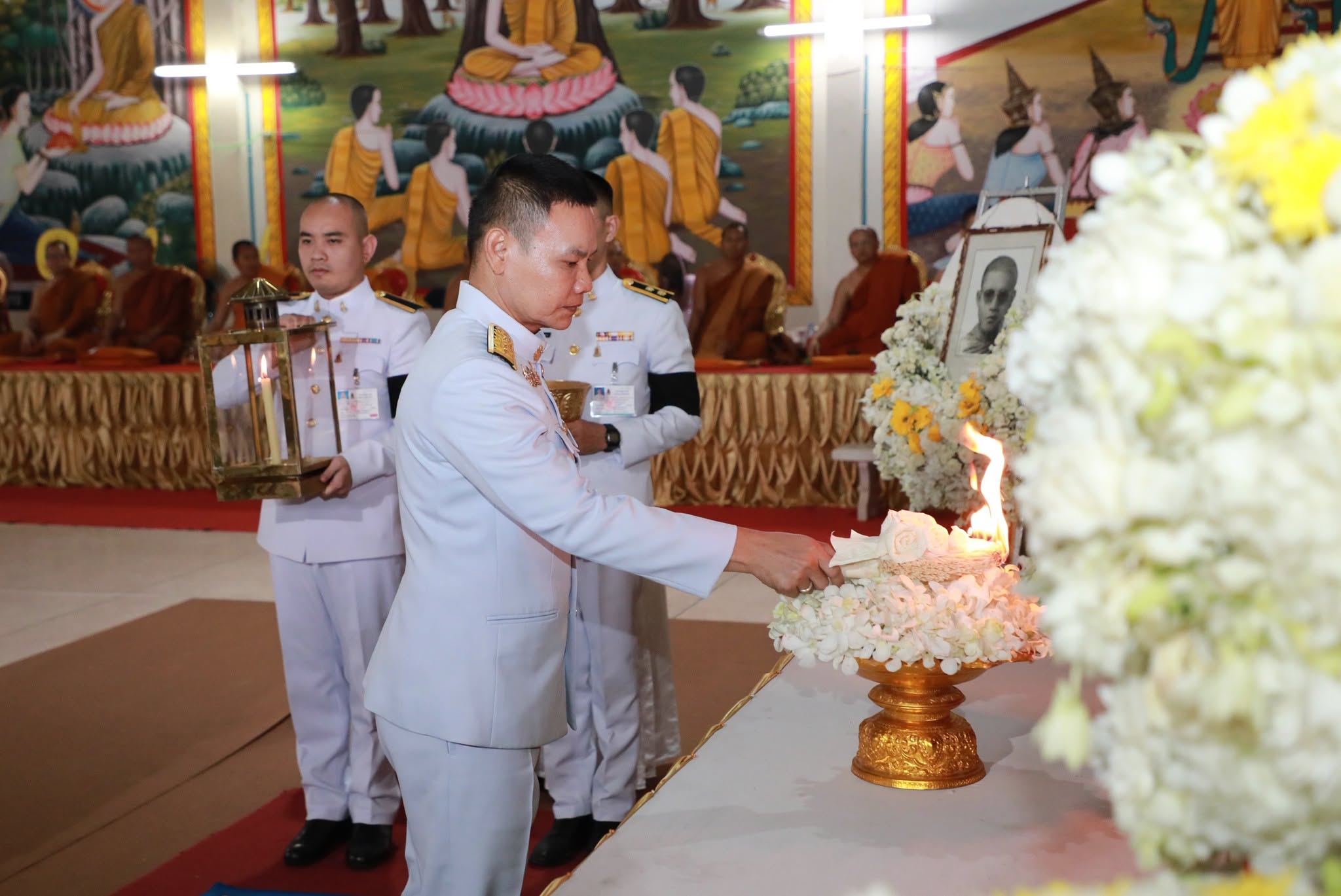 จังหวัดอำนาจเจริญ ประกอบพิธีพระราชทานเพลิงศพ พระครูจิตตปาลคุณ (บุญนำ จิตฺตปาโล) อดีตเจ้าอาวาสวัดดงเฒ่าเก่า
