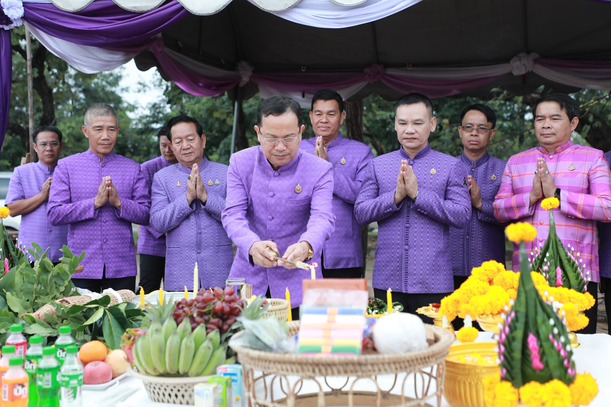 สำนักงานศึกษาธิการจังหวัดอำนาจเจริญ ประกอบพิธียกเสาเอก - เสาโท อาคารสำนักงานหลังใหม่ เสริมความเป็นสิริมงคล รองรับการขยายตัวภารกิจด้านการศึกษา